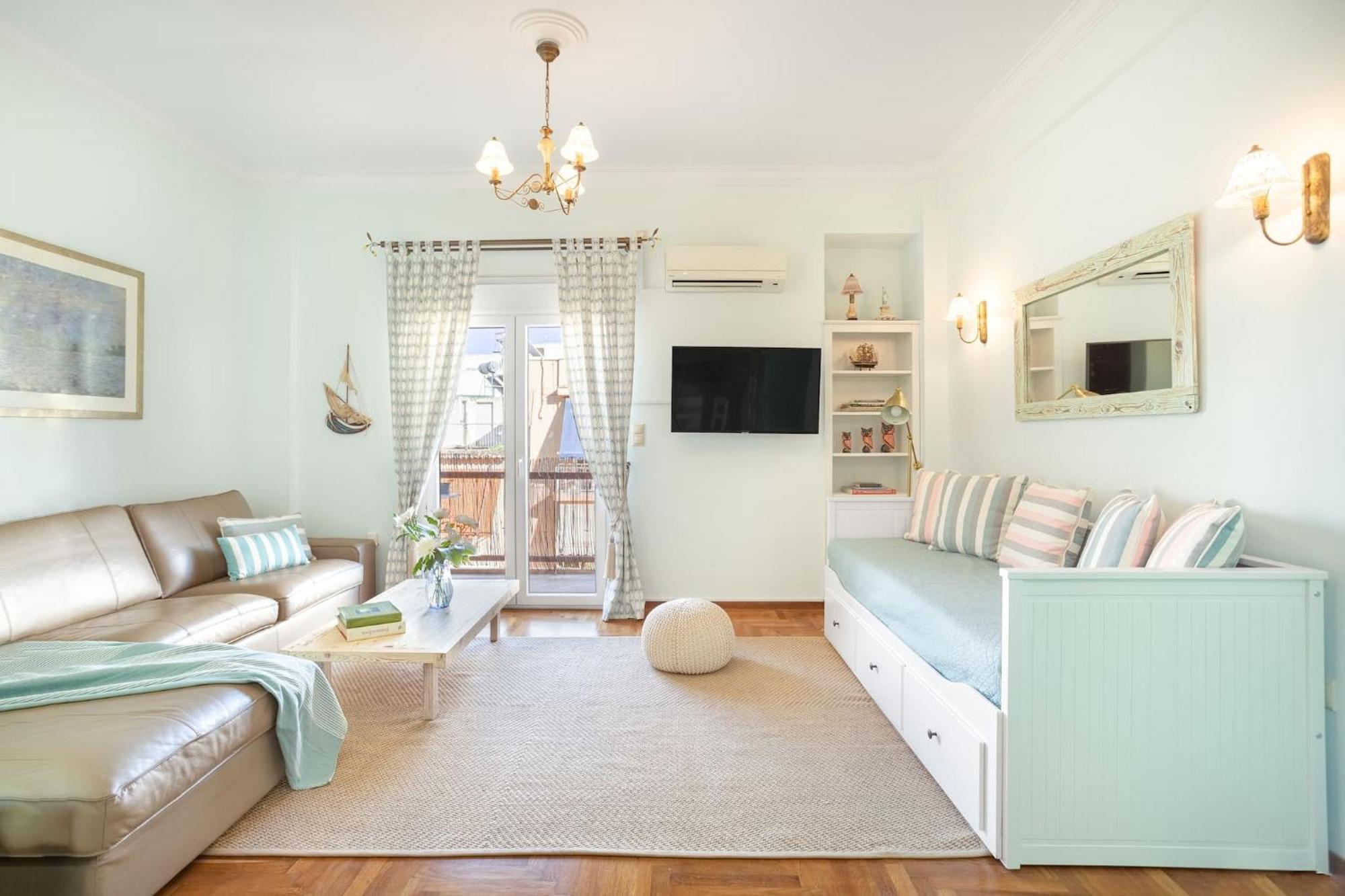Bright, Calming Retreat With A Balcony Near Metro! Apartment Athens Luaran gambar